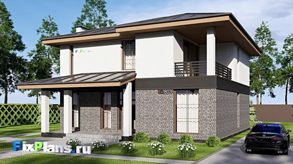 Проект двухэтажного дома 14х12 м S220м2 F-18026