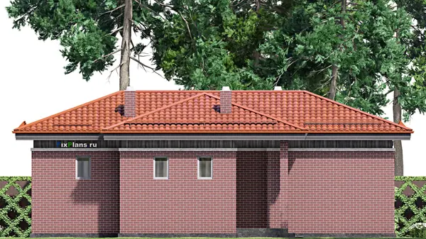 Проект одноэтажного дома 14х12м S64м2 F-14849