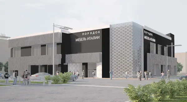 Дизайн фасадов торгового центра