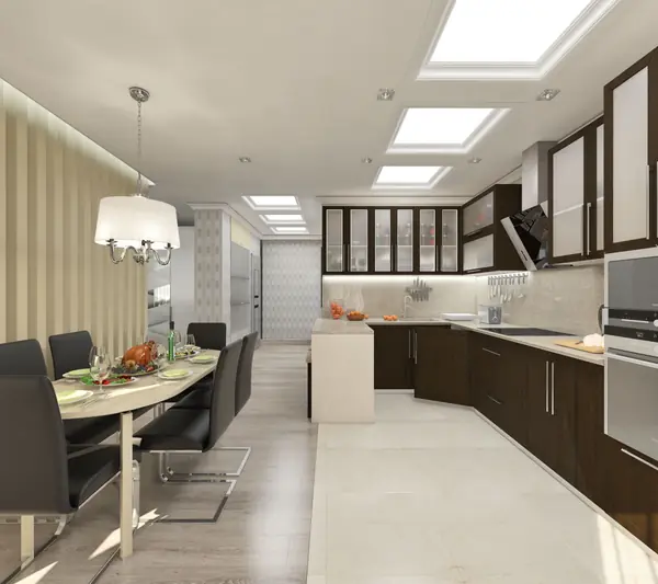 Дизайн интерьеров трёхкомнатной квартиры. Современный стиль.