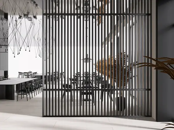 Наш проект ресторана в индустриально-минималистичном стиле Интерьер общественног