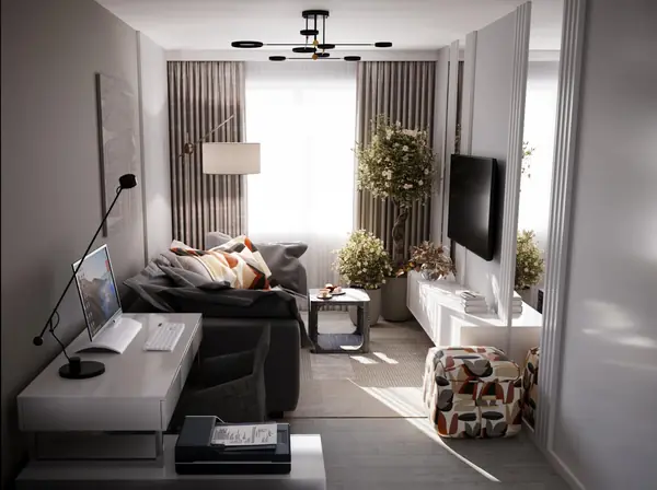 Сканди гостиная