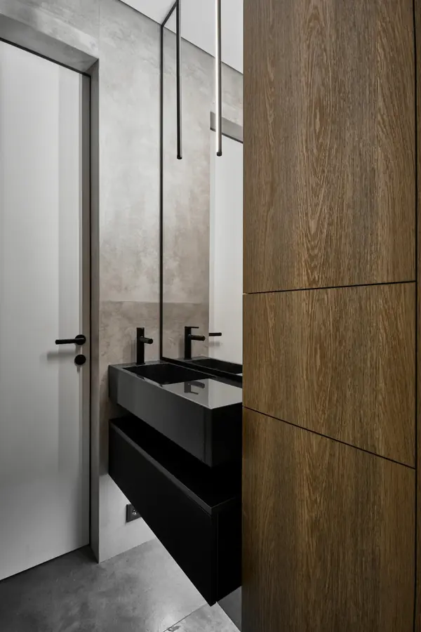 Дизайн проект квартиры 60м2.  Коридор и Ванные