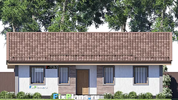 Проект одноэтажного дома 12х13м S100м2 F-17261