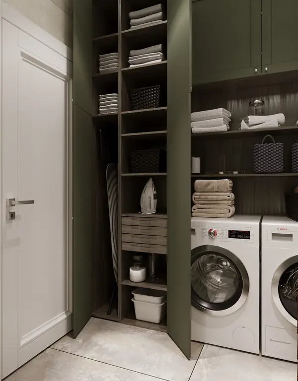 Ванная комната с постирочной