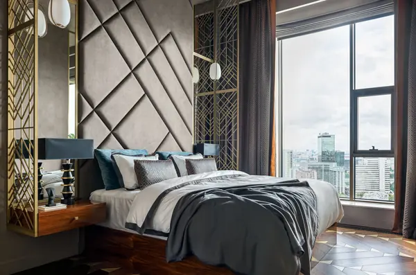 Резиденция Монэ: Огонь–интерьер с видом на Москва-сити