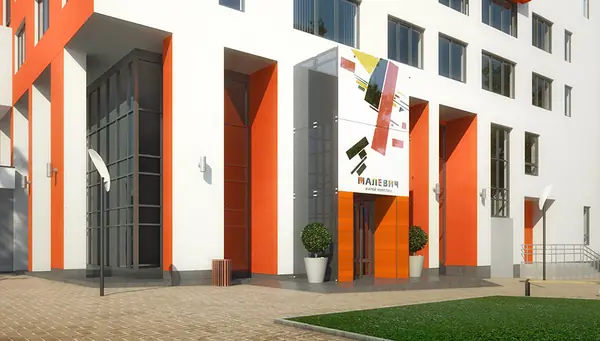 Дизайн интерьера холла многоквартирного жилого дома