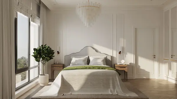 Светлая квартира с французским камином