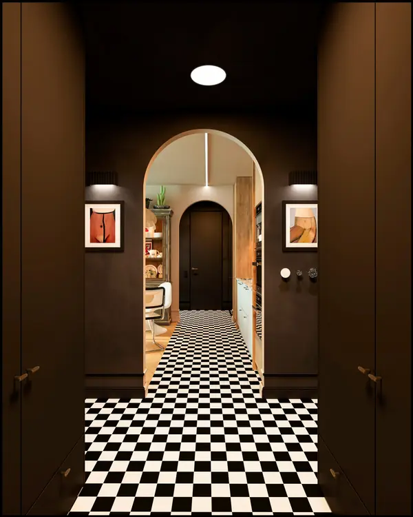 Необычная яркая современная классика на 60 м2 в квартире от ПИК