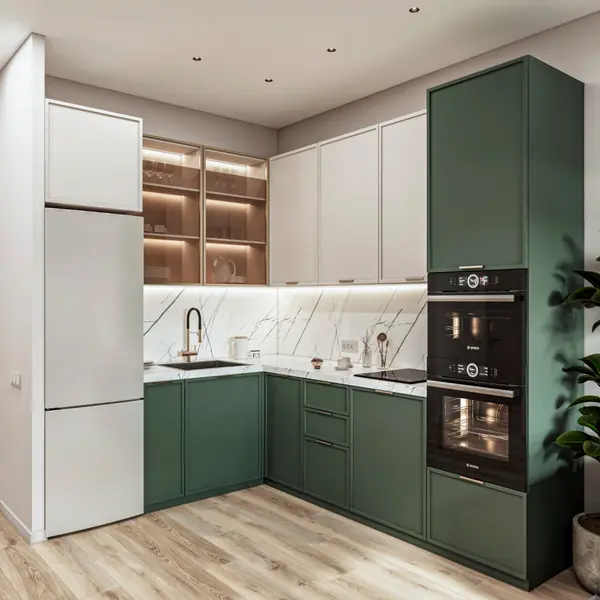 ЖК Level Нагатинская. Кухня-гостиная 20м2