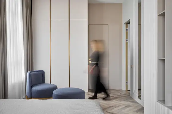 Дизайн проект квартиры 180м2  ЖК "Бульварный  переулок ". Спальная