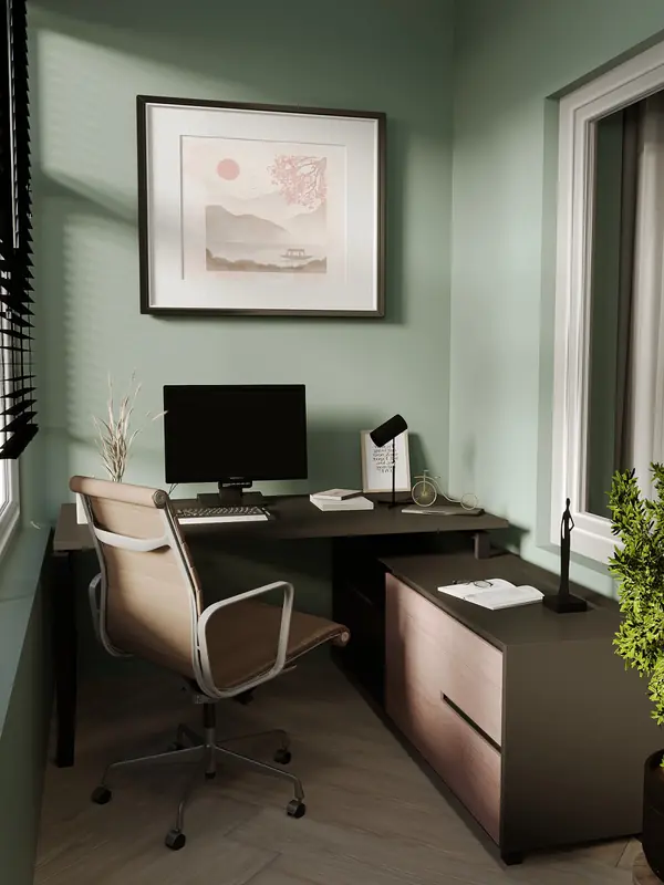 Спальня с японским акцентом.