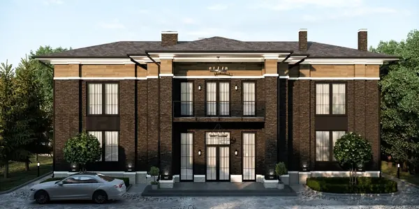 Частная архитектура "Загородный дом в стиле райта"