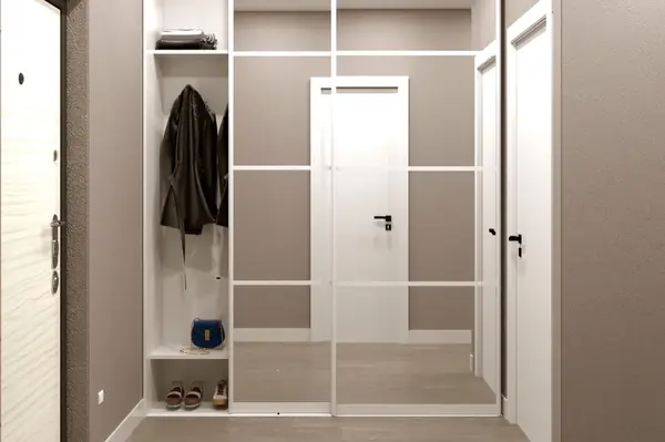 Дизайн проект коридора с гардеробной