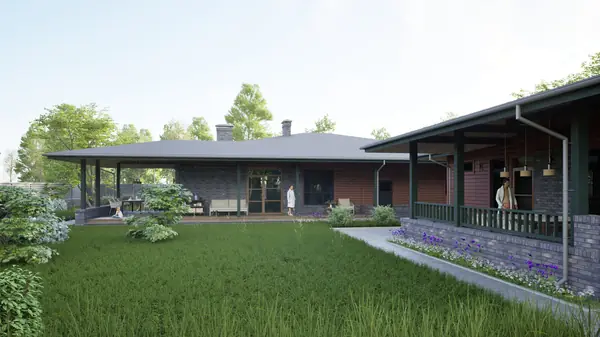 Индивидуальный жилой дом деревянной конструкции.