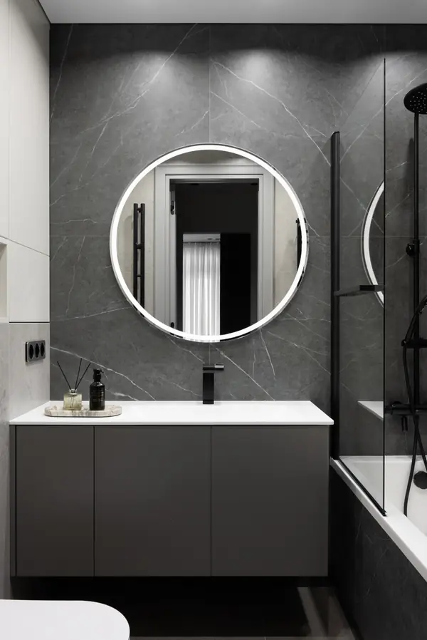 Квартира для семейной пары в серых и бежевых тонах