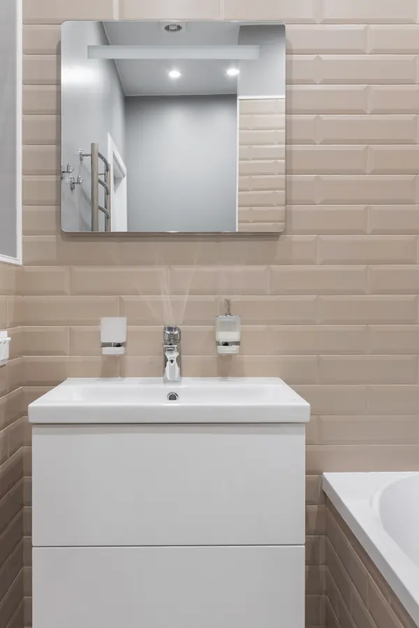 Ванная комната в стиле современная классика в ЖК "Time" у Московского