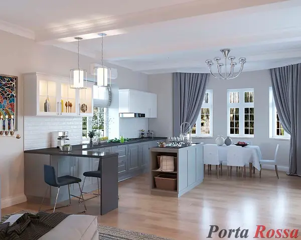 Kitchen design in Scandinavian style