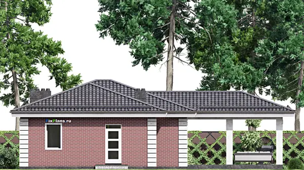 Проект одноэтажного дома 13х16м S122м2 F-15398