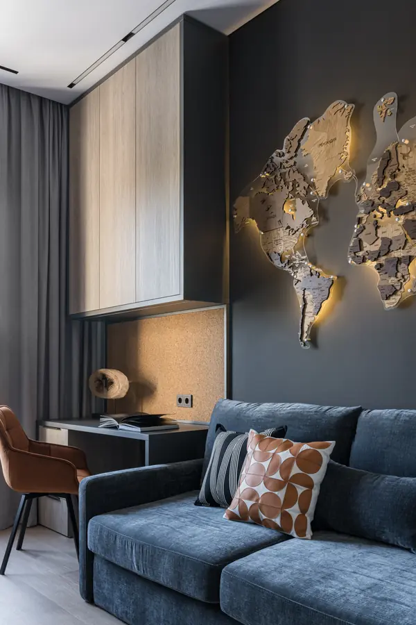 Квартира для активной семьи в минималистичном стиле