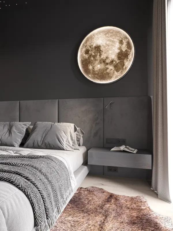 Дизайн проект однокомнатной квартиры в темных оттенках