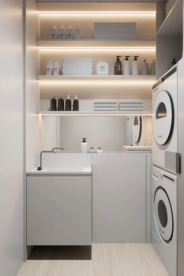 ЖК «Зенит», современный интерьер квартиры, построенный на контрастах