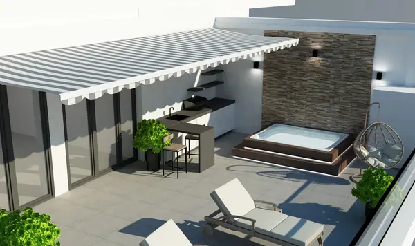 Терасса 21 этажа В ЖК Акай сити