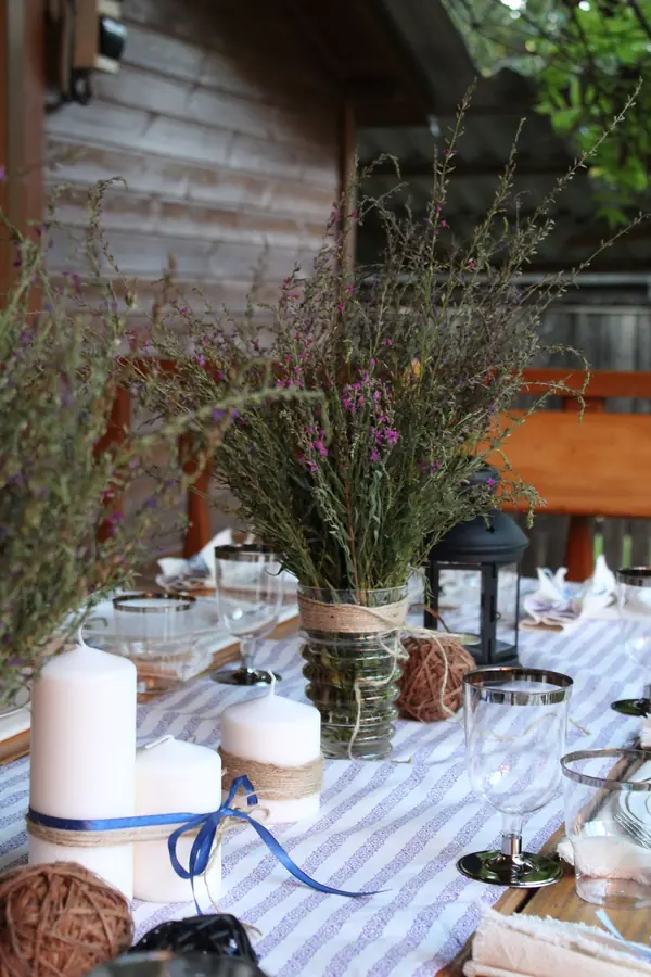 Декорирование загородного стола