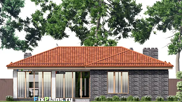 Проект одноэтажного дома 16х11м S124м2 F-15461