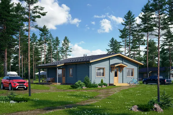 Дом из клеёного бруса сезонного проживания "Базис 1"