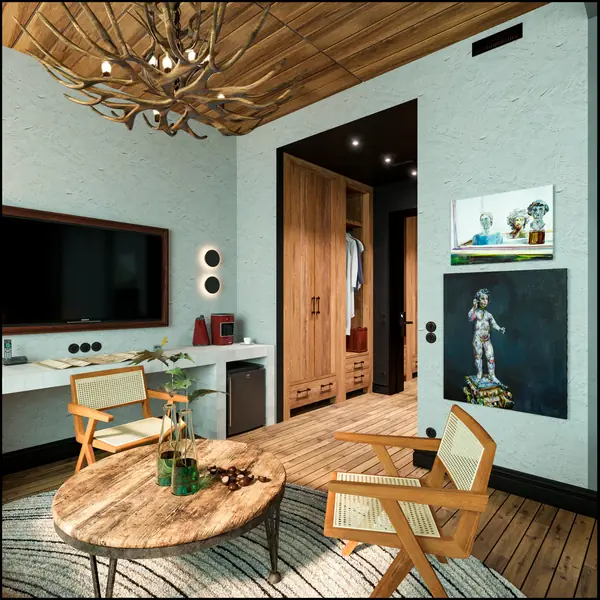 Дизайн апарт комплекса/гостиницы в стиле шале 250 м2