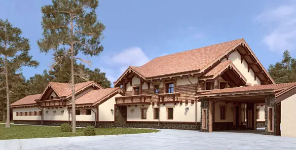 Проект ФАСАДА дома в стиле Шале