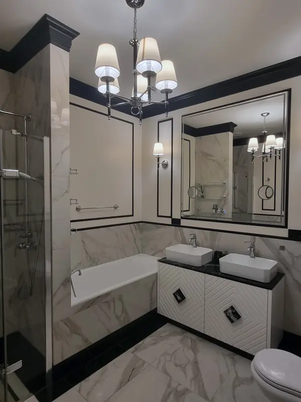 Редизайн санузла в стиле современной классики