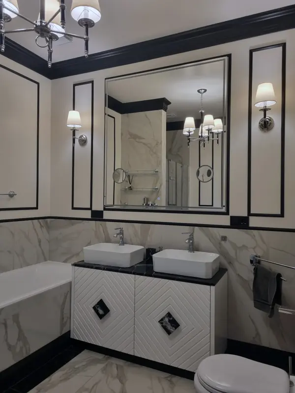 Редизайн санузла в стиле современной классики