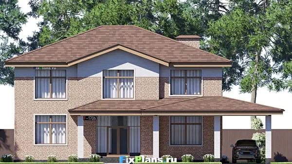 Проект двухэтажного дома 17х18 м S274м2 F-17063