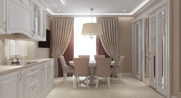 Дизайн интерьера квартиры в светлых тонах в ЖК ''Фили Сити''