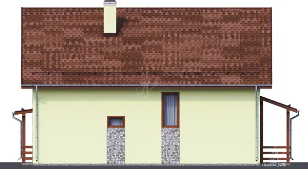 Визуализация индивидуального двухэтажного дома с эркером