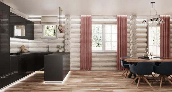 Бревенчатый дом в Подмосковье