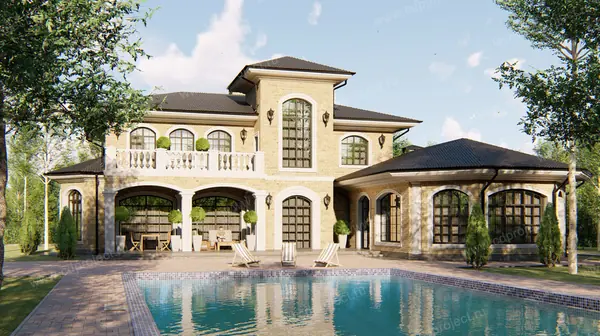 Проект загородного дома в классическом стиле