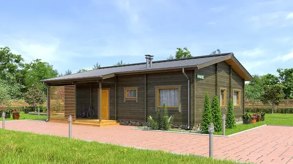 Дом из клеёного бруса сезонного проживания "Базис 2"