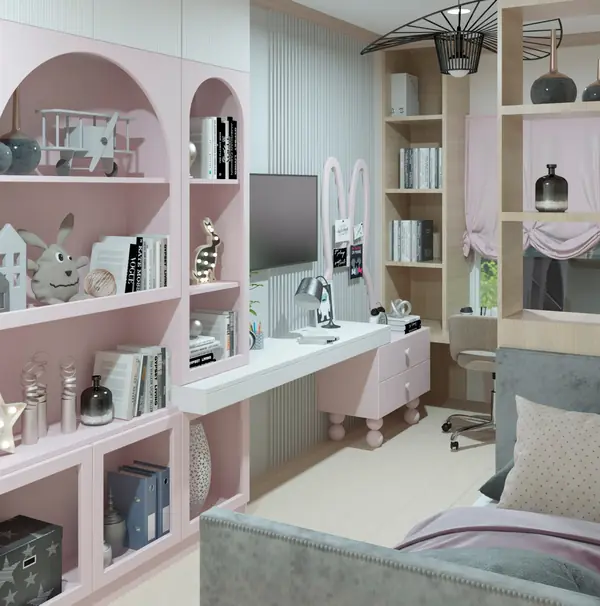 Проект квартиры для семьи с двумя девочками