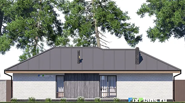 Проект одноэтажного дома 10х16м S99м2 F-18089