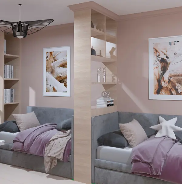 Проект квартиры для семьи с двумя девочками