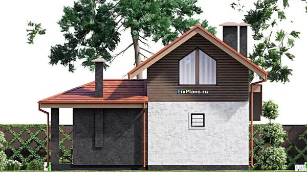 Проект дома с мансардой 10х14 м S109м2 F-15443