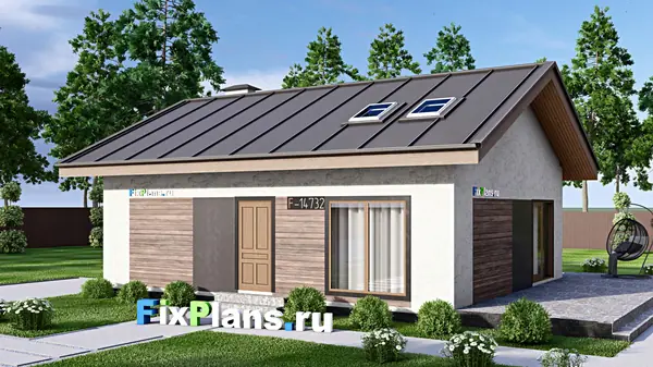 Проект одноэтажного дома 10х13м S100м2 F-14732