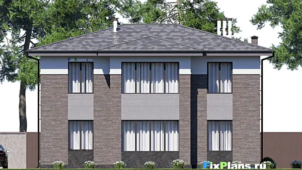 Проект двухэтажного дома 14х14 м S215м2 F-17657