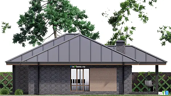 Проект одноэтажного дома 15х15м S146м2 F-14579