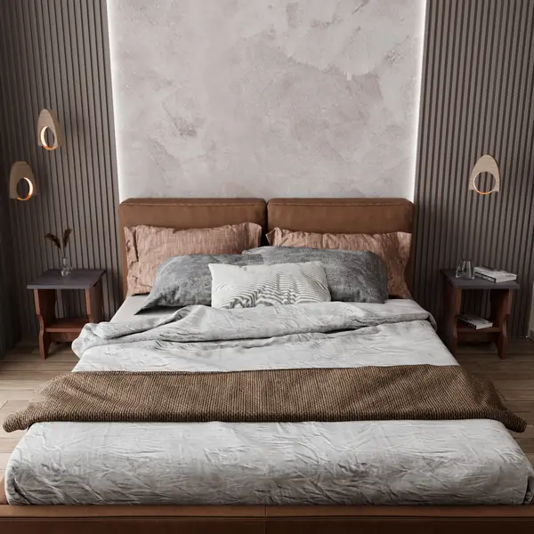 Табурет-столик 2 в 1 ЧАЙНЫЙ в спальне / цвет темный