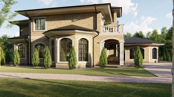 Проект загородного дома в классическом стиле