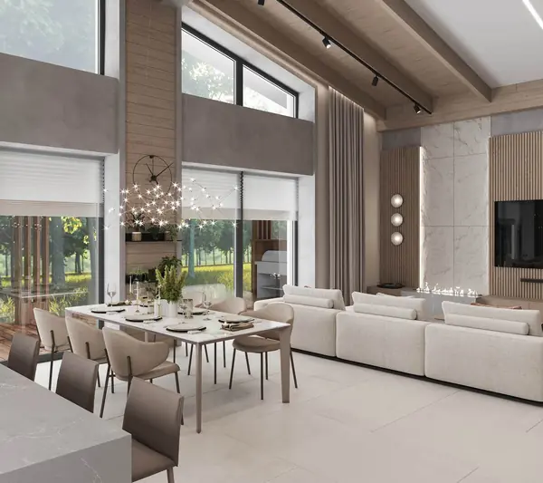 Загородный интерьер -гостиная, холл